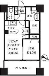HF西新宿レジデンスウエスト 6階1LDKの間取り