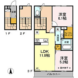 ココンセレソ 2LDKの間取図画像