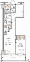 プライムネクサス大森北 1LDKの間取図画像