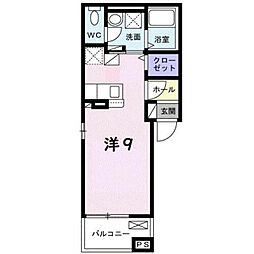 エピナール緑が丘 ワンルームの間取図画像