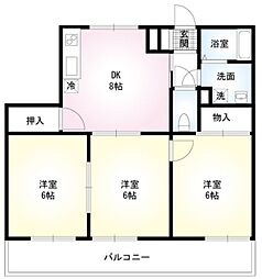 ファミール鵠沼 3DKの間取図画像