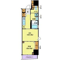JR総武本線 馬喰町駅 徒歩5分の賃貸マンション 7階1DKの間取り