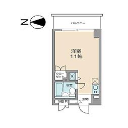 ステップス ワンルームの間取図画像
