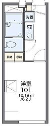 レオパレスアドヴァン 1Kの間取図画像