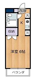 孝友第6ビル 1Kの間取図画像