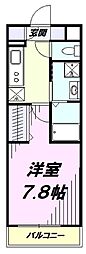 ヴェルデ 1Kの間取図画像