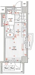 LEMODE亀戸 1Kの間取図画像