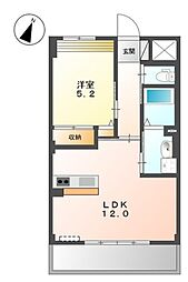 スターガーデン 1LDKの間取図画像
