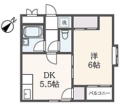 コーポ純 1DKの間取図画像