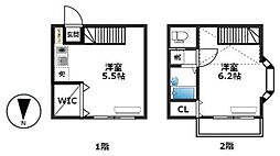 MHouse西新井 1DKの間取図画像