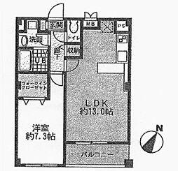 ベルフィオーレ日吉 1LDKの間取図画像