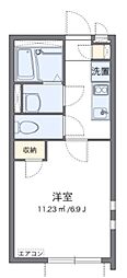 エブリシン2 1Kの間取図画像