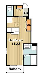 JR横浜線 相原駅 徒歩19分の賃貸アパート 1階1Kの間取り