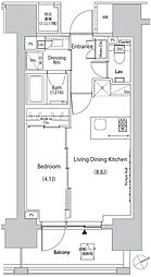 ザ・パークハビオ目白タワー 1LDKの間取図画像