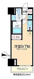 パークアクシス木場キャナルウエスト ワンルームの間取図画像