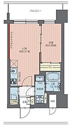 プレジオ亀有 11階1LDKの間取り