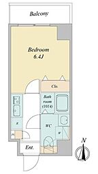 ドゥーエ蕨 5階1Kの間取り