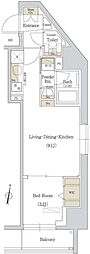 アーバネックス西新宿 1LDKの間取図画像