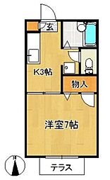 メゾン・ド・シャルポンティエ2 1Kの間取図画像
