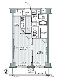 メゾンカルム西新宿 1LDKの間取図画像