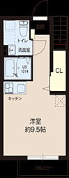 REPURE成増RESIDENCE ワンルームの間取図画像