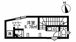 RIN学芸大学 ワンルームの間取図画像