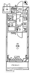 ルーブル恵比寿サウスガーデン 1Kの間取図画像