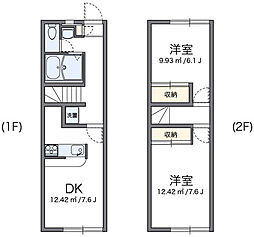 レオパレス青葉 1階2DKの間取り