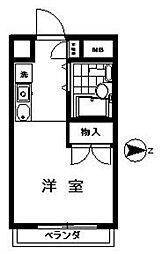 三旺マンション府中 ワンルームの間取図画像