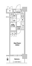 コンフォリア両国サウス 1Kの間取図画像