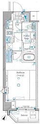 アルティザ東麻布 1Kの間取図画像