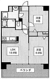 エスペランサ光が丘 1階2LDKの間取り