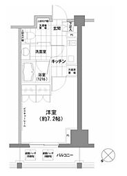 パークハビオ渋谷 1Kの間取図画像