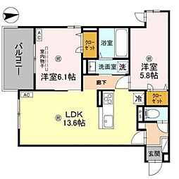 D-ROOM瓜破NORTH 2階
