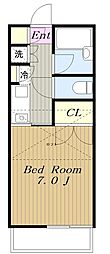 コーストハウス 1Kの間取図画像