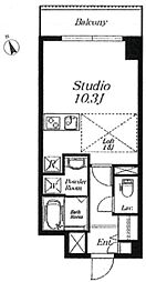 フォルティス水天宮前 ワンルームの間取図画像