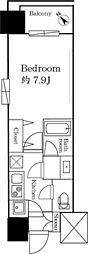 プレシャス渋谷 1Kの間取図画像
