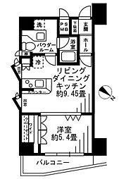 ラヴェンナ日本橋 1LDKの間取図画像