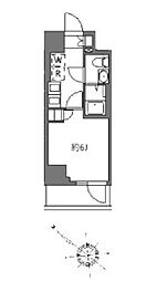 アラート横濱桜木町I 1Kの間取図画像