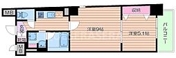 リ・フォルーチェ大阪城 5階2Kの間取り