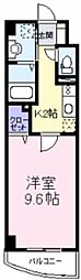 エテルノソーレ 1Kの間取図画像
