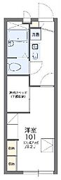 レオパレスパティオ東大宮 1Kの間取図画像