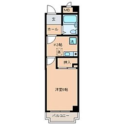 ブライトンヒルズ箕面 1Kの間取図画像