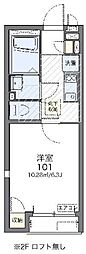 レオネクストグラシューズ 1Kの間取図画像