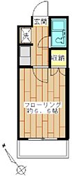 リエス中野島 1Kの間取図画像