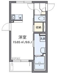 サンサーラ2 ワンルームの間取図画像