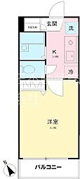 グリーンハイム高井戸東 2階1Kの間取り