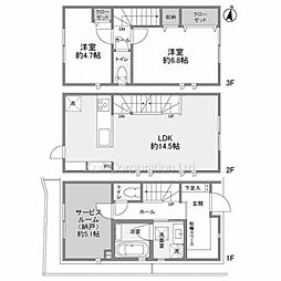 リムテラス高輪 2SLDKの間取図画像