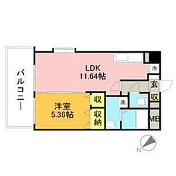 グーフィー平尾 1LDKの間取図画像
