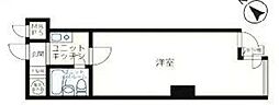 セントラル東銀座 9階ワンルームの間取り